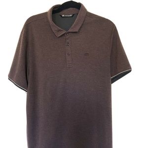 Mens Travis Mathew Golf Polo Burgundy Shirt XL
